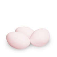 Packung Angebot 500g oder 1kg Inhalt belgische Hochzeitsmandeln & Taufmandeln in der Farbe rosa gef&uuml;llt mit dragierten Mandeln