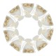 10 x ORGANZA-ECRU-GOLD